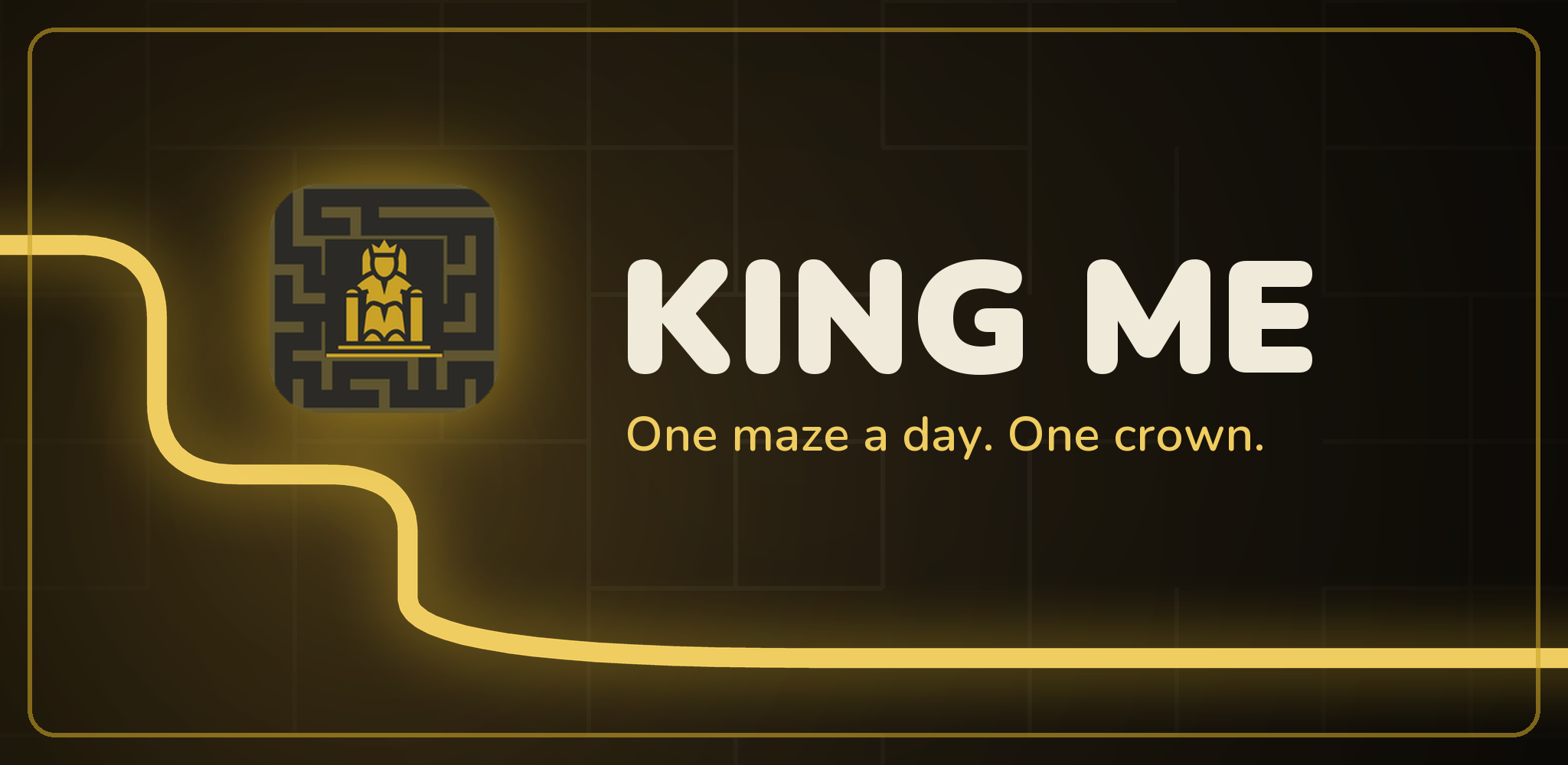 King Me — one maze a day, one single crown